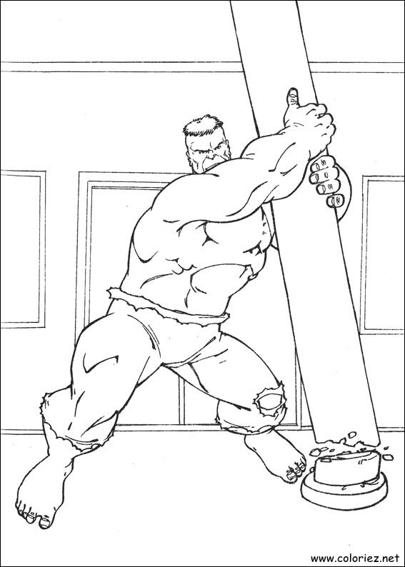 Coloriage de Hulk à imprimer