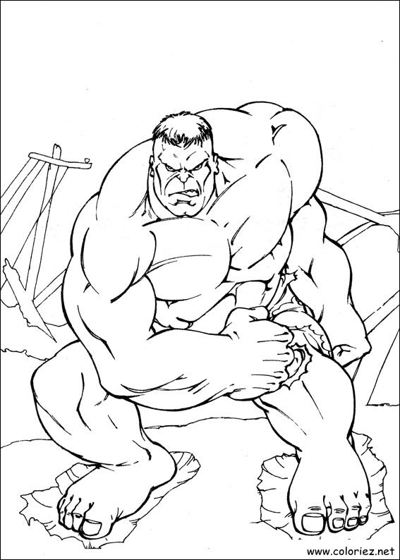 Coloriage de Hulk à imprimer