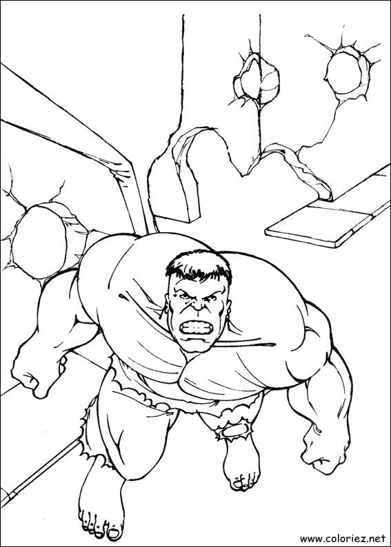 Coloriage de Hulk à imprimer