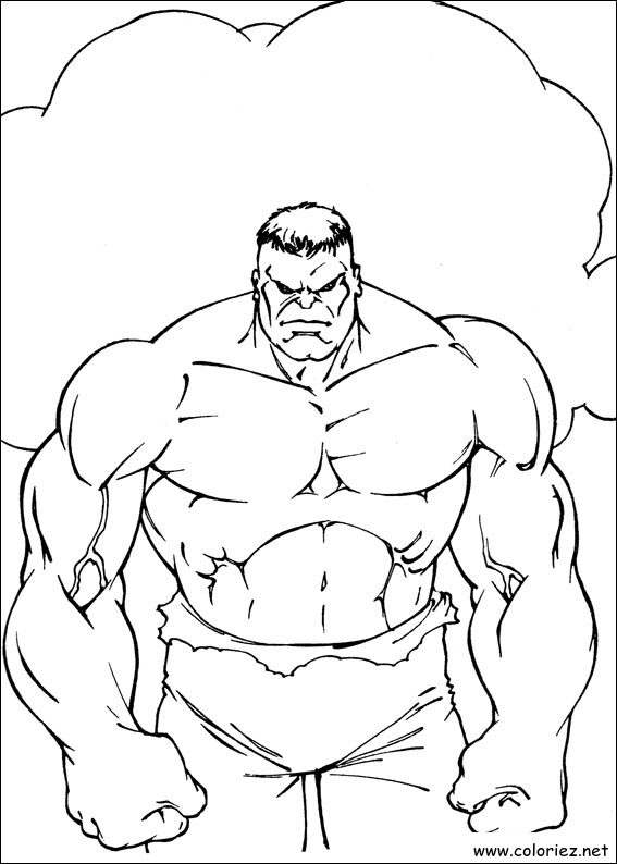Coloriage de Hulk à imprimer