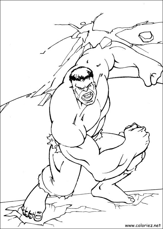 Coloriage de Hulk à imprimer