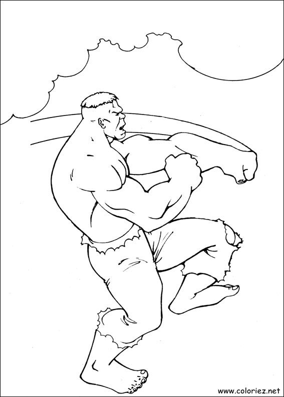 Coloriage de Hulk à imprimer