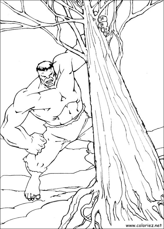 Coloriage de Hulk à imprimer