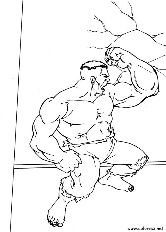 Coloriage de Hulk à imprimer