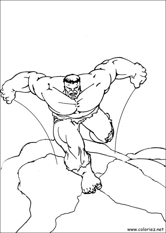 Coloriage de Hulk à imprimer