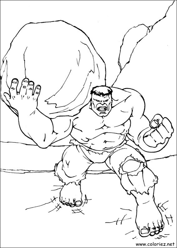 Coloriage de Hulk à imprimer