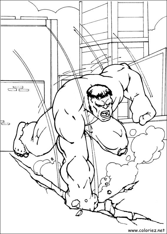 Coloriage de Hulk à imprimer