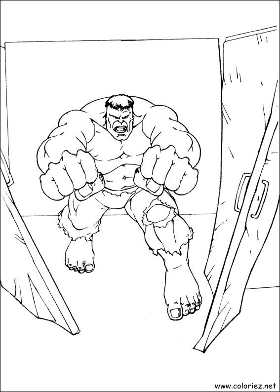 Coloriage de Hulk à imprimer
