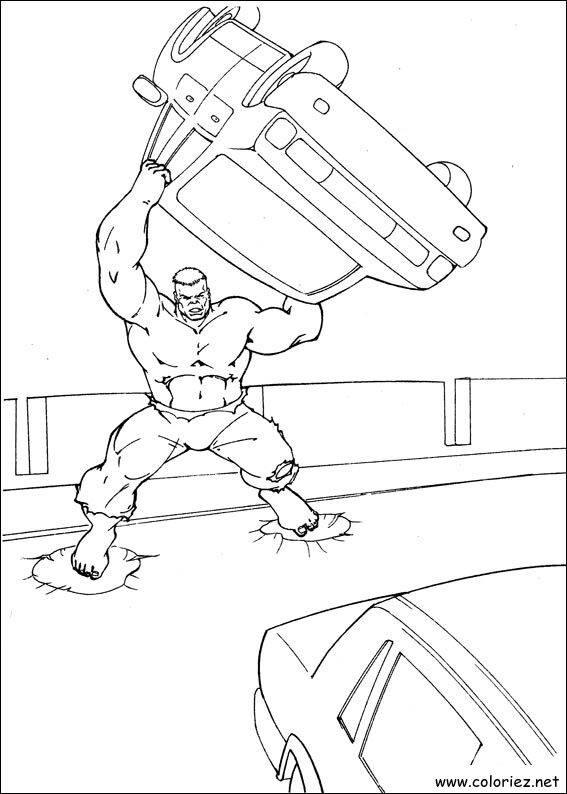 Coloriage de Hulk à imprimer