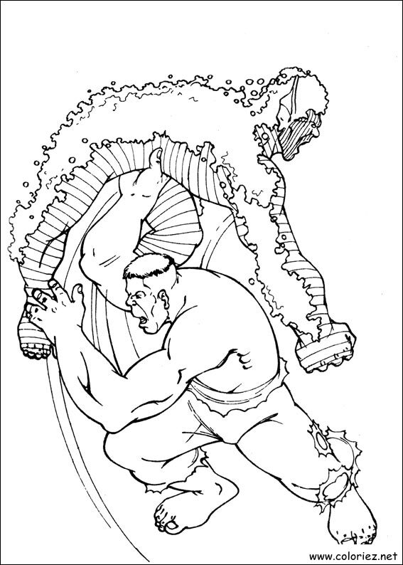 Coloriage de Hulk à imprimer