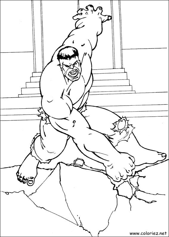 Coloriage de Hulk à imprimer