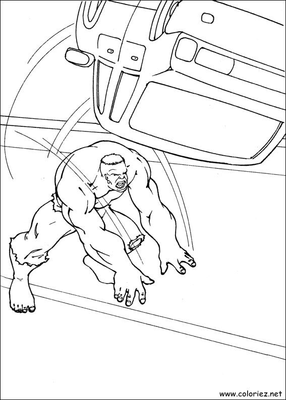 Coloriage de Hulk à imprimer
