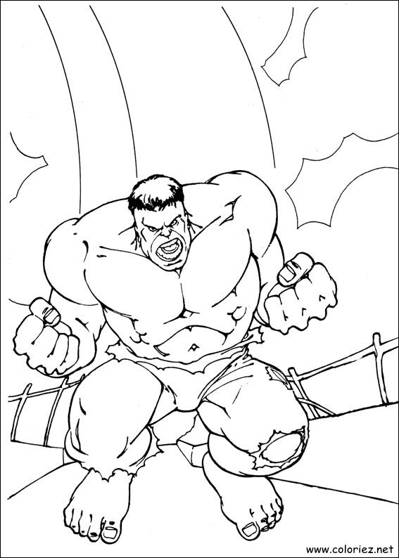 Coloriage de Hulk à imprimer