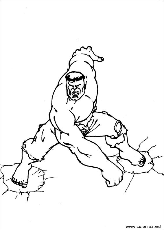Coloriage de Hulk à imprimer