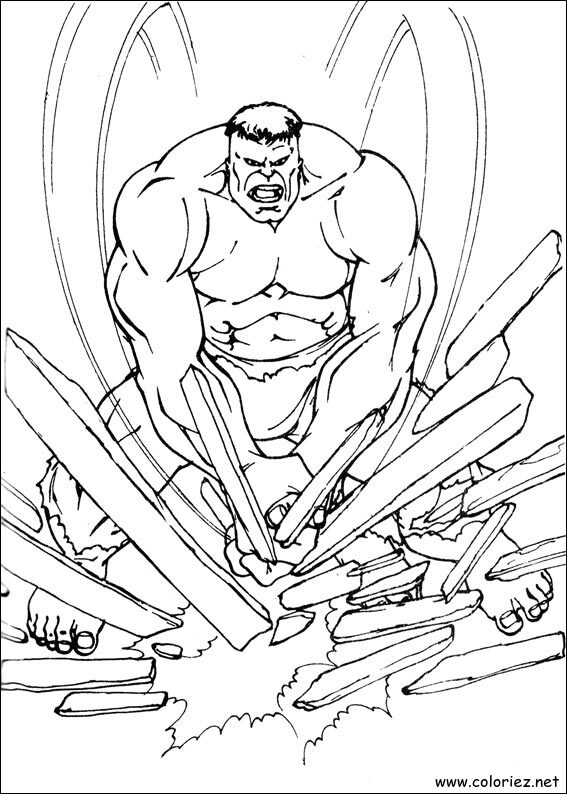 Coloriage de Hulk à imprimer