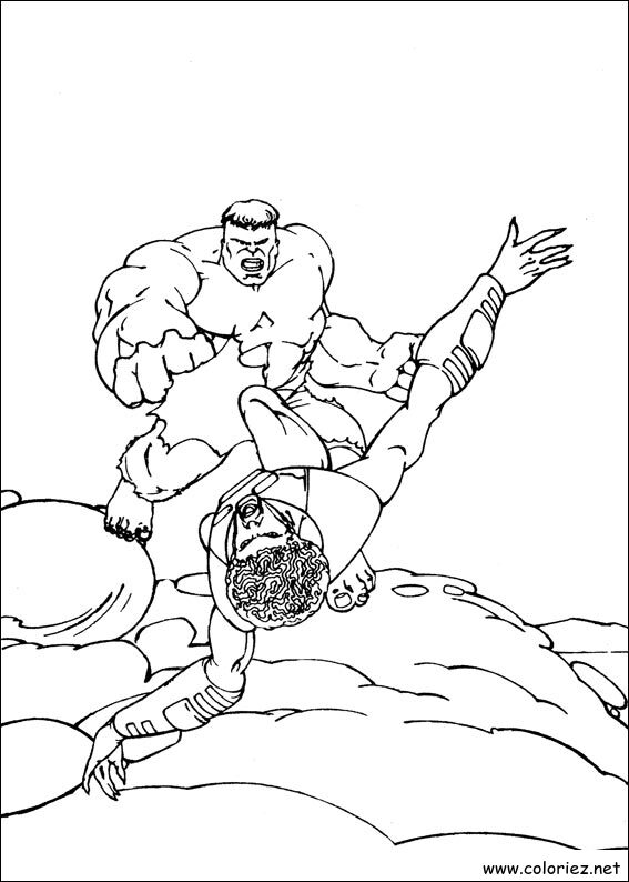 Coloriage de Hulk à imprimer