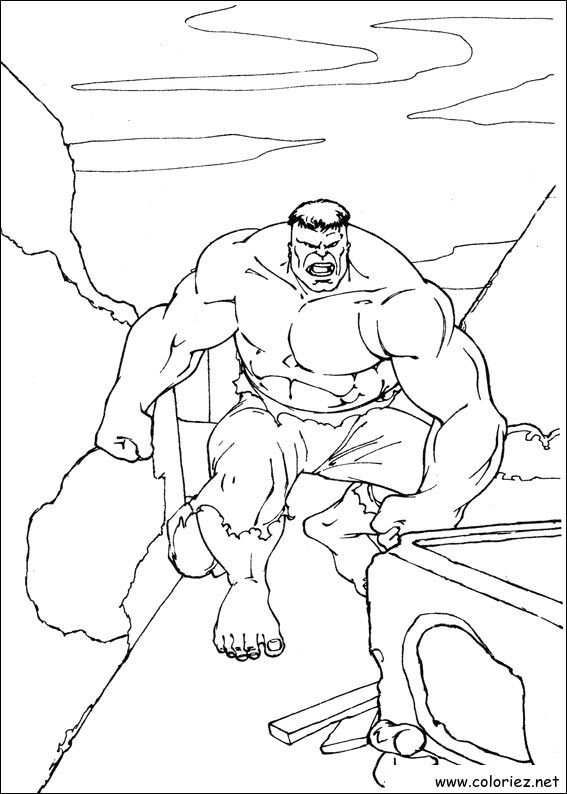 Coloriage de Hulk à imprimer