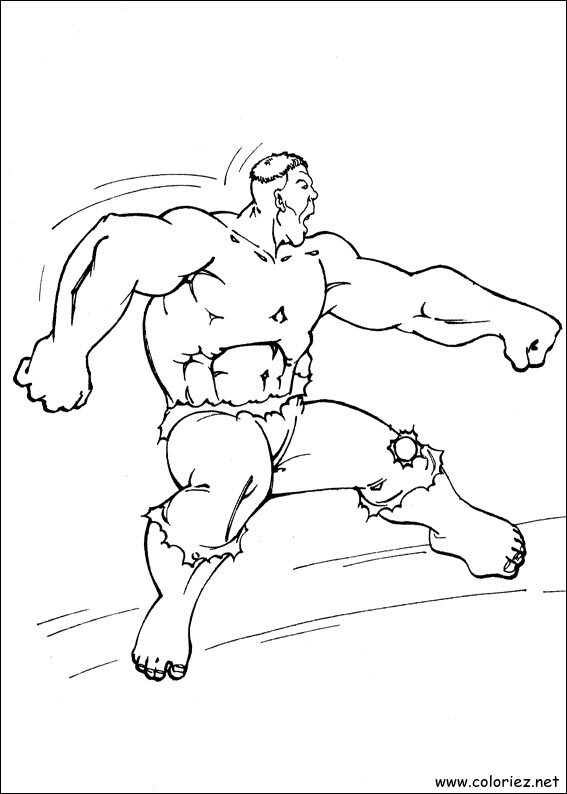 Coloriage de Hulk à imprimer