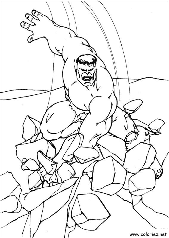 Coloriage de Hulk à imprimer