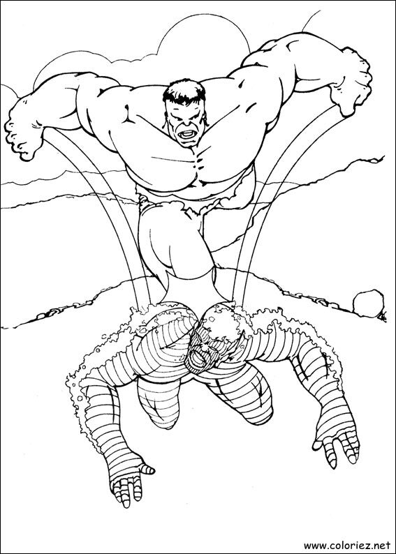 Coloriage de Hulk à imprimer