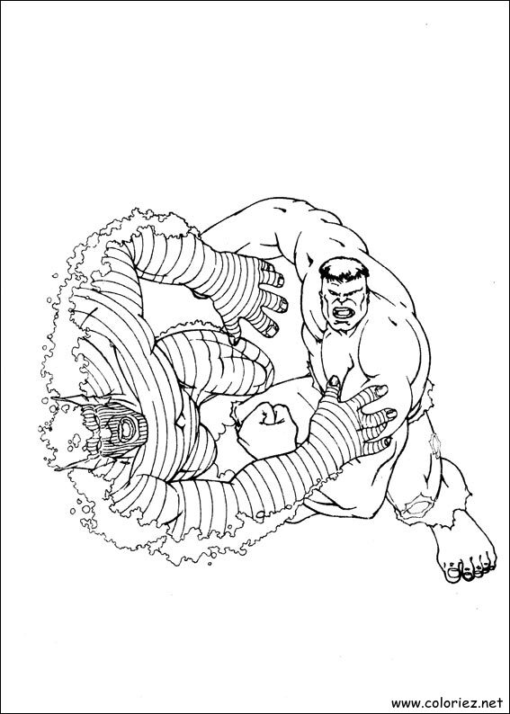 Coloriage de Hulk à imprimer
