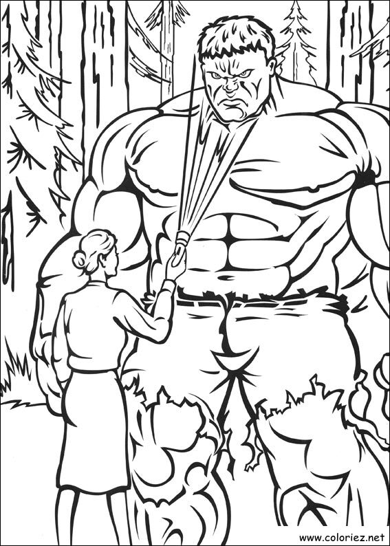 Coloriage de Hulk à imprimer