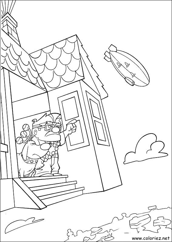 Coloriage de Là-haut à imprimer