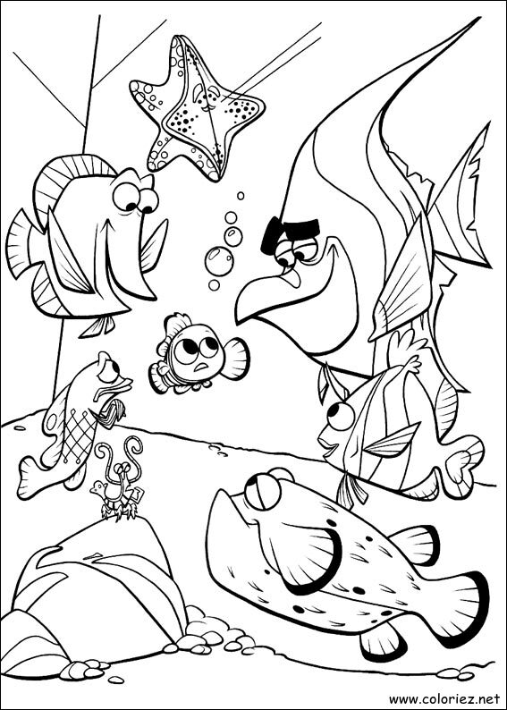 Coloriage de Le monde de Nemo à imprimer