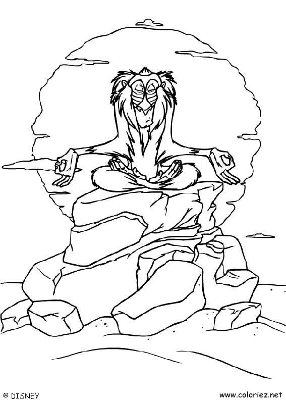 Coloriage de Le roi lion à imprimer !