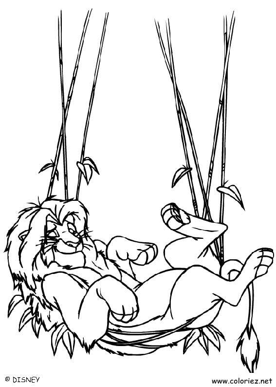 Coloriage de Le roi lion à imprimer !