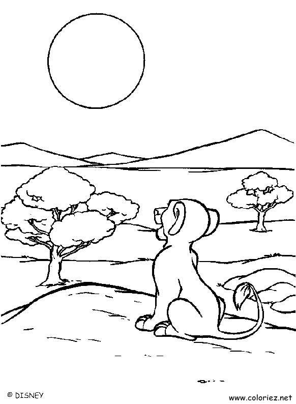Coloriage de Le roi lion à imprimer !