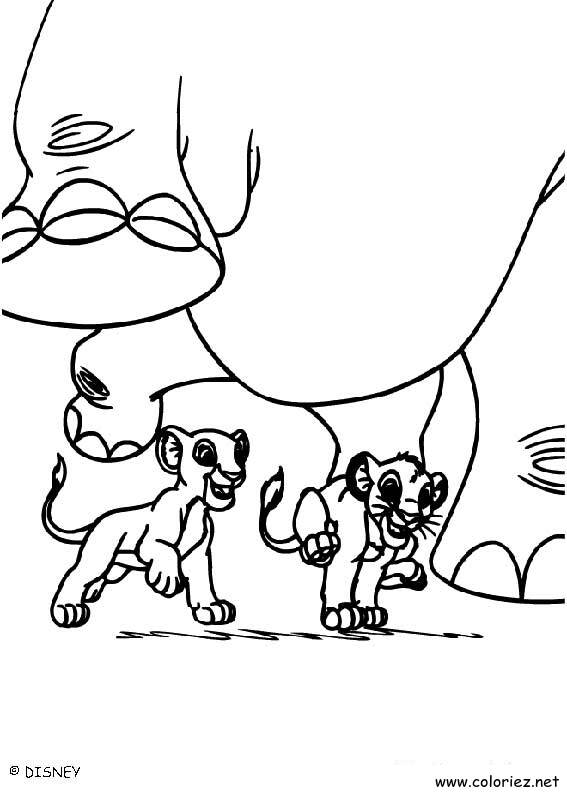 Coloriage de Le roi lion à imprimer !