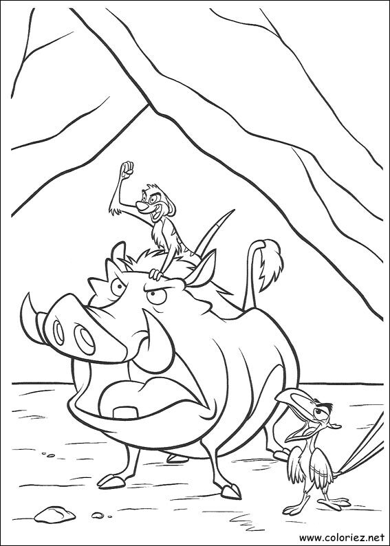 Coloriage de Le roi lion à imprimer !