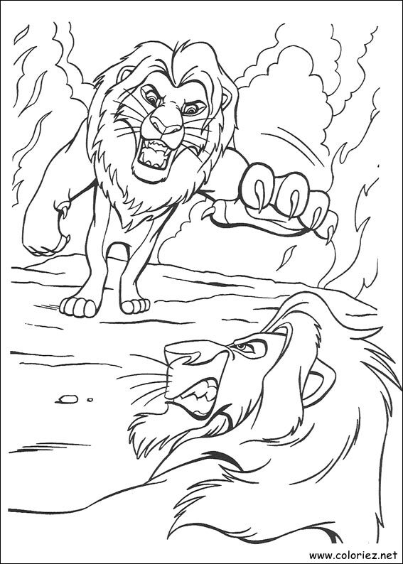 Coloriage de Le roi lion à imprimer !