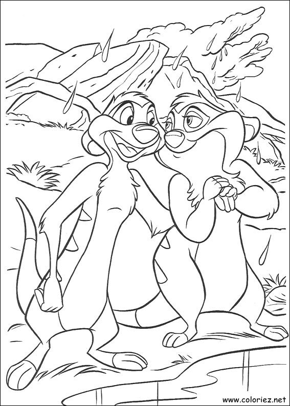 Coloriage de Le roi lion à imprimer !