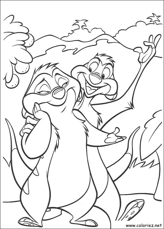 Coloriage de Le roi lion à imprimer !