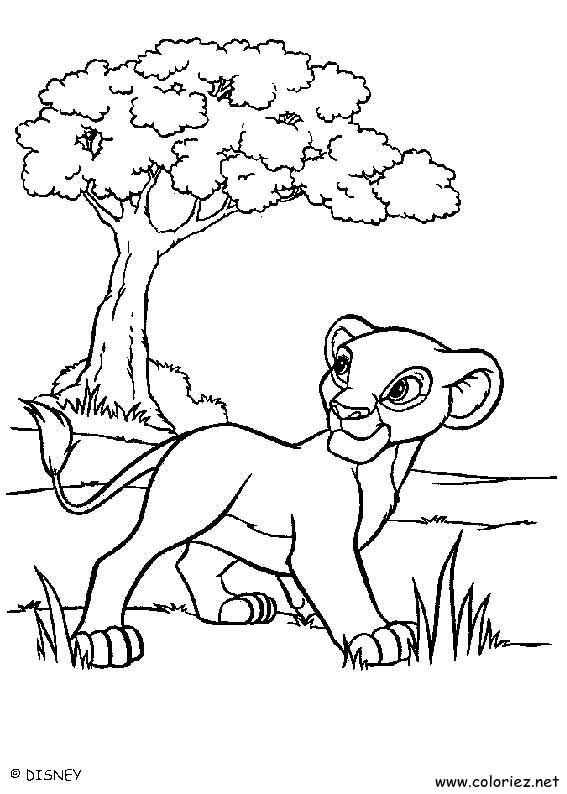 Coloriage de Le roi lion à imprimer !