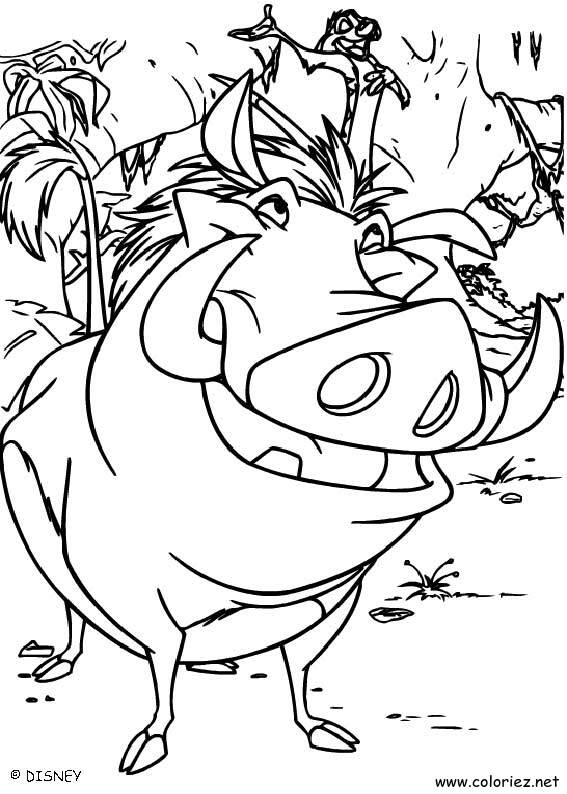 Coloriage de Le roi lion à imprimer !