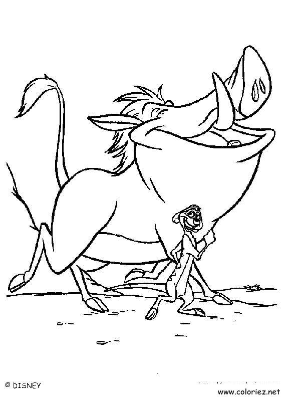 Coloriage de Le roi lion à imprimer !