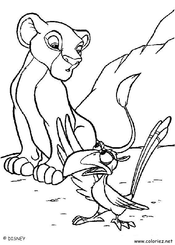 Coloriage de Le roi lion à imprimer !