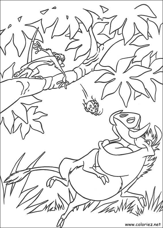 Coloriage de Le roi lion à imprimer !