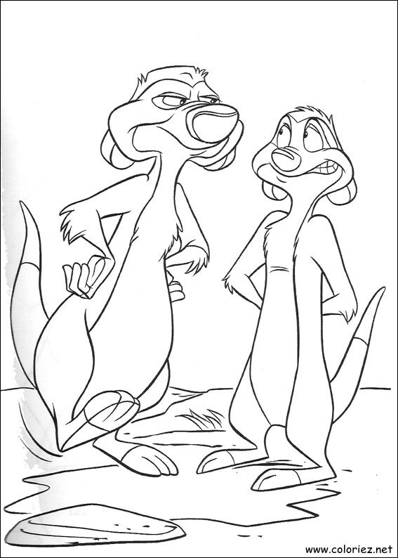 Coloriage de Le roi lion à imprimer !