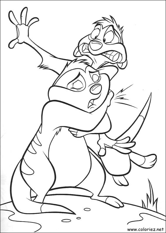 Coloriage de Le roi lion à imprimer !