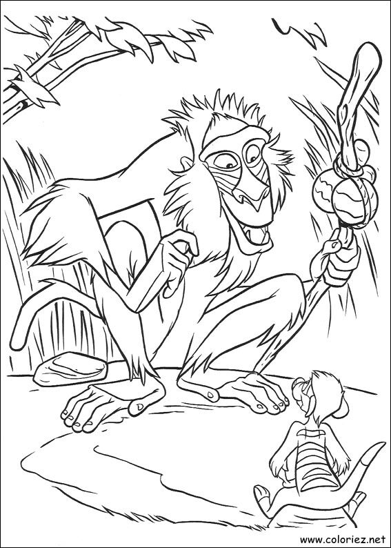 Coloriage de Le roi lion à imprimer !