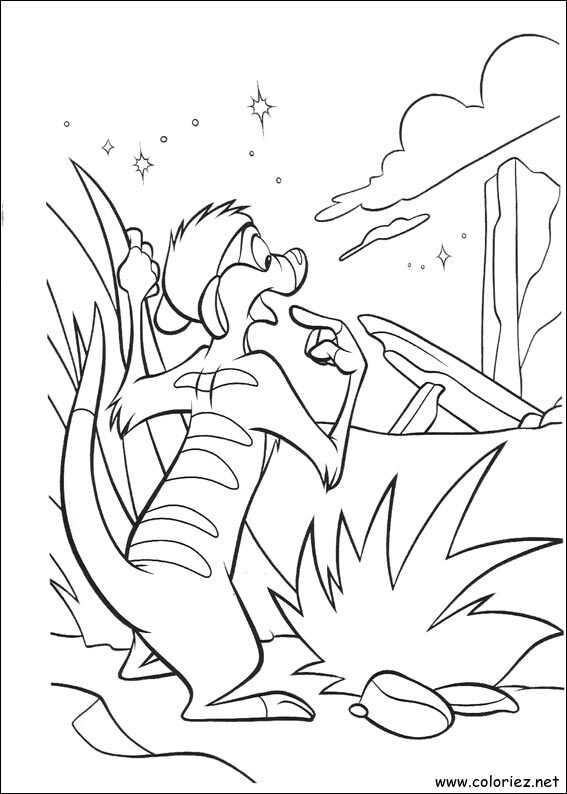 Coloriage de Le roi lion à imprimer !