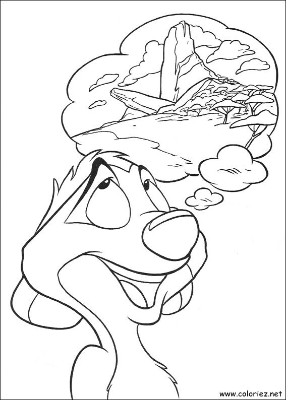 Coloriage de Le roi lion à imprimer !