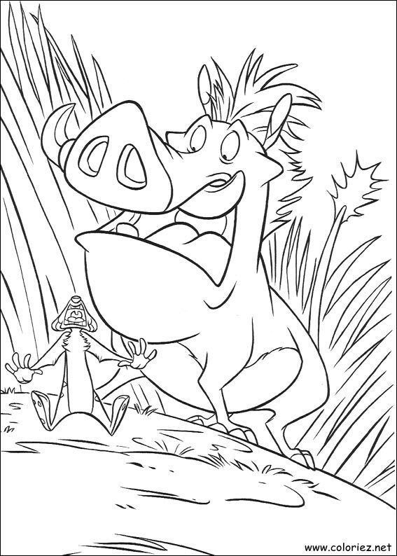 Coloriage de Le roi lion à imprimer !