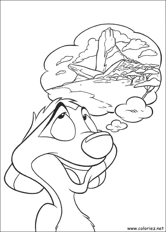 Coloriage de Le roi lion à imprimer !