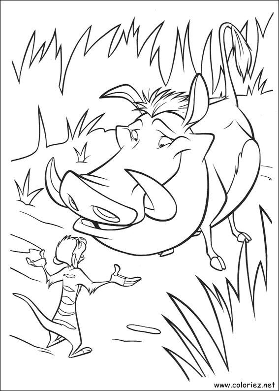 Coloriage de Le roi lion à imprimer !