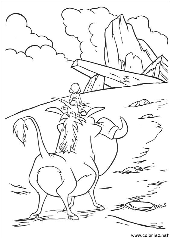 Coloriage de Le roi lion à imprimer !
